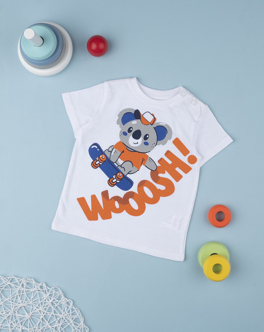 βρεφικό t-shirt λευκό με κοάλα για αγόρι - Prénatal