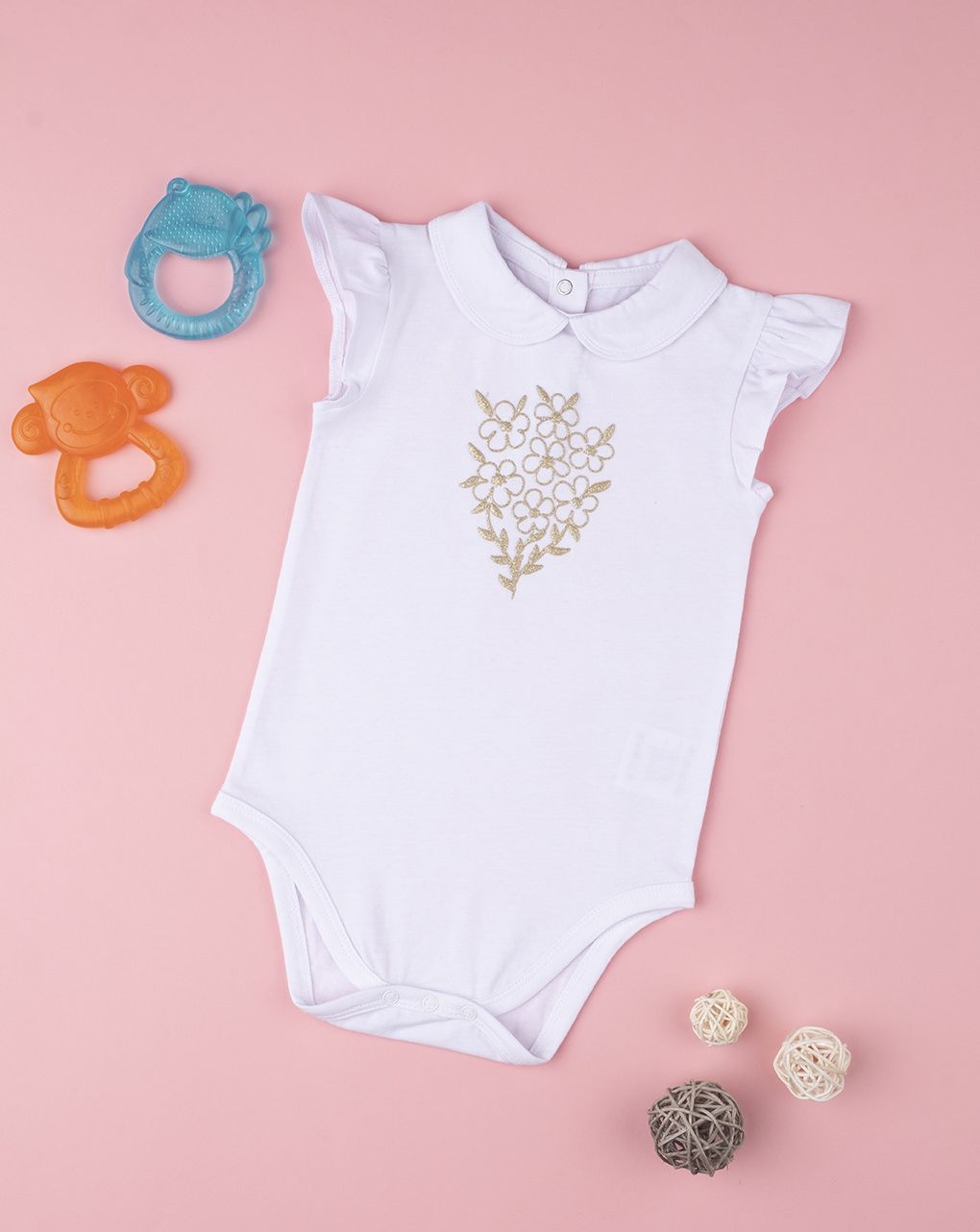 βρεφικό κορμάκι με λουλούδια για κορίτσι