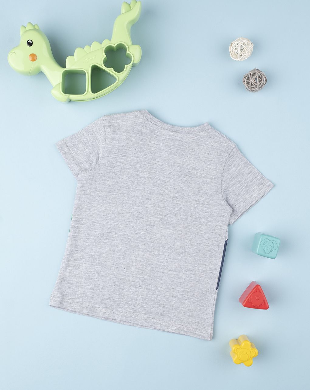 βρεφικό t-shirt γκρι με μπάσκετ για αγόρι - Prénatal