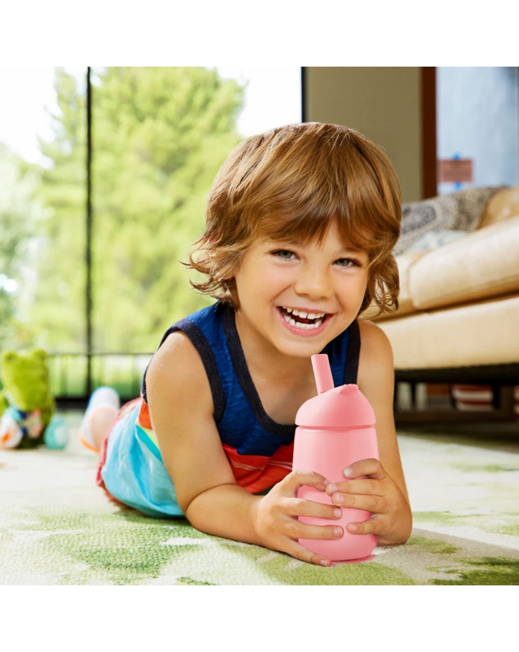 Munchkin εκπαιδευτικό ποτηράκι simple clean straw cup 12m+296ml pink - Munchkin