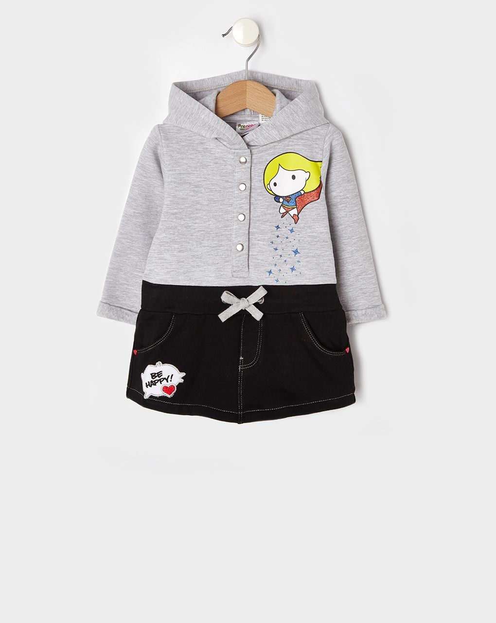 φόρεμα φούτερ με κουκούλα για κορίτσι - Prénatal