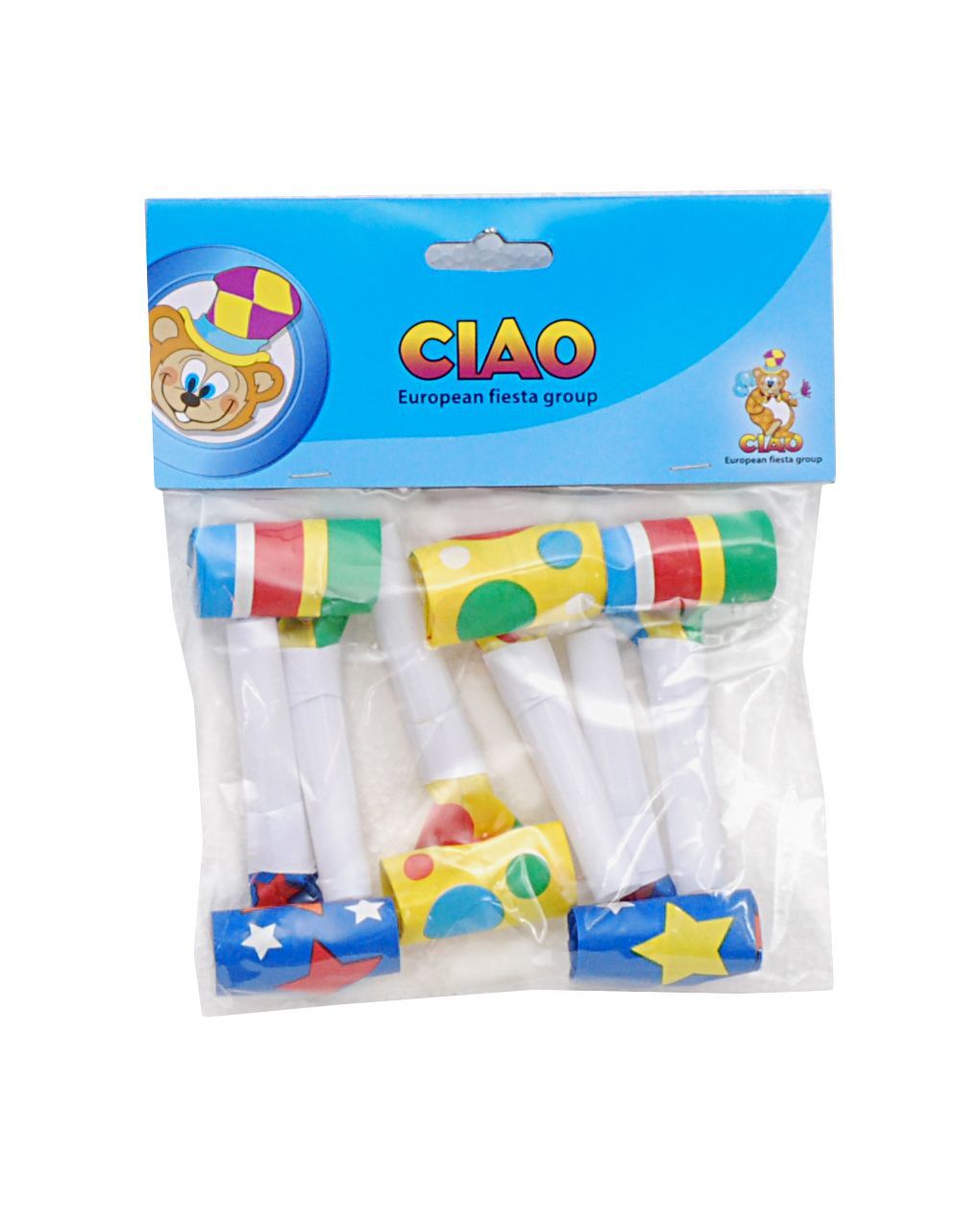 αποκριατικό αξεσουάρ συσκευασία x6 φρου φρου πολύχρωμα - Ciao