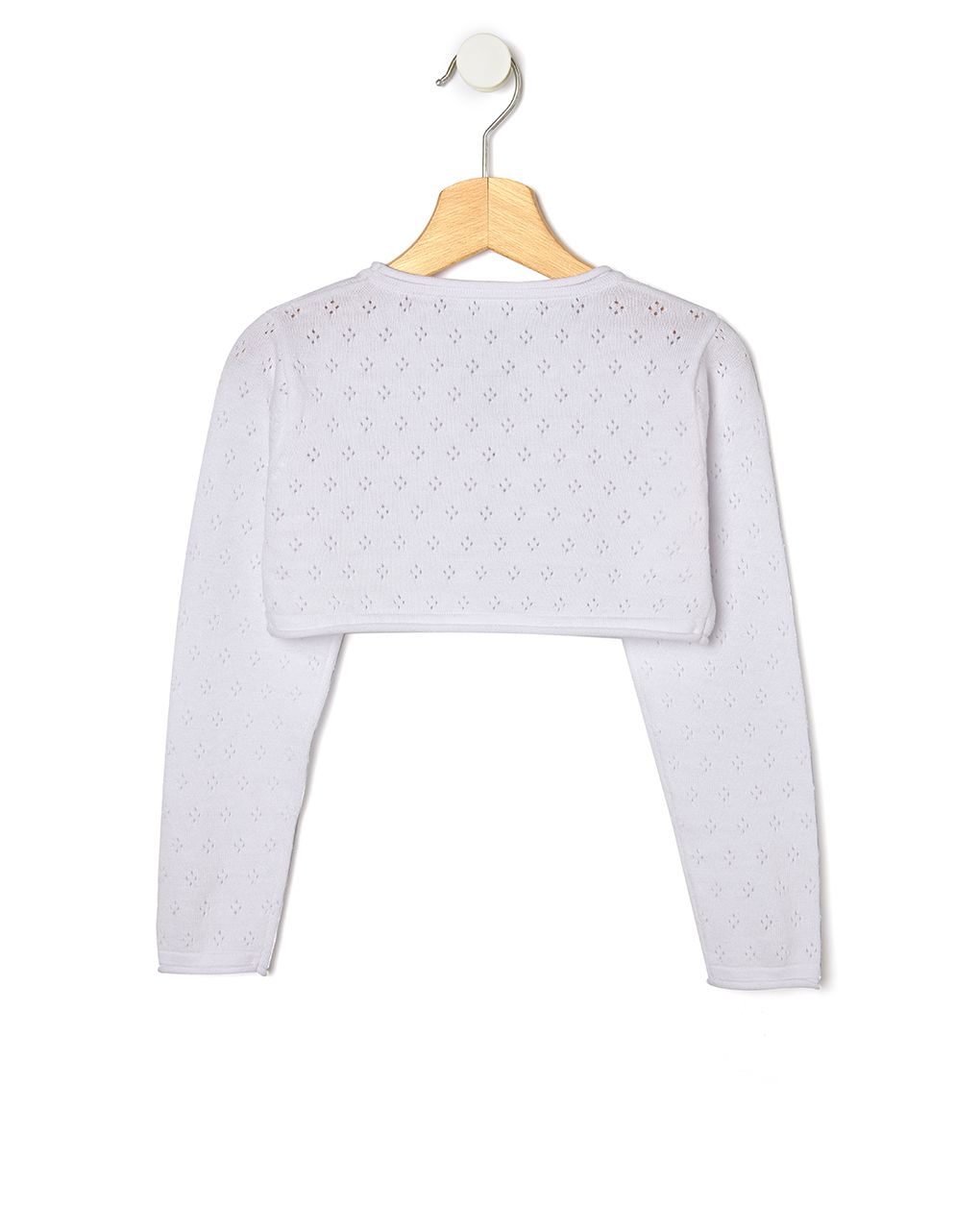 ζακετάκι πλεκτό μπολερό λευκό για κορίτσι - Prénatal