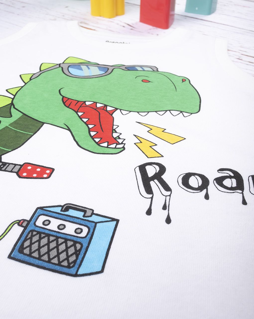 βρεφικό aμάνικο μπλουζάκι με δεινόσαυρο για αγόρι - Prénatal