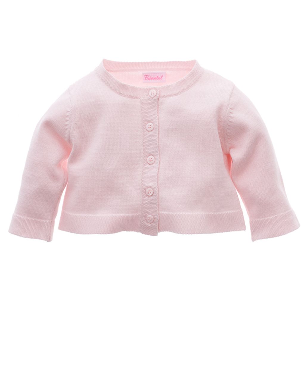 ζακετάκι πλεκτό βαμβακερό ροζ για κορίτσι