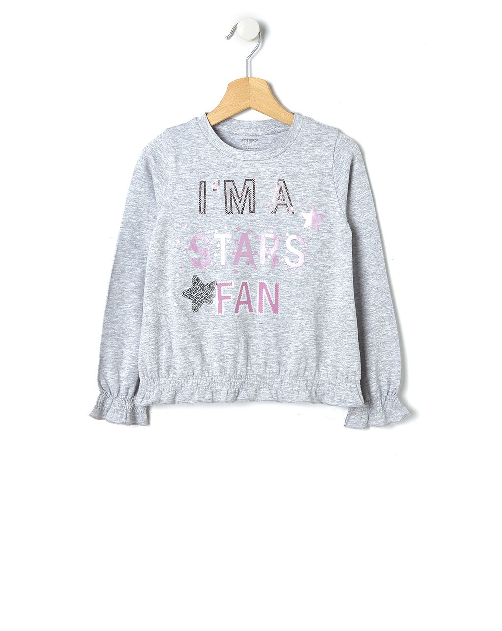 T-shirt γκρι με στάμπα για κορίτσι - Prénatal