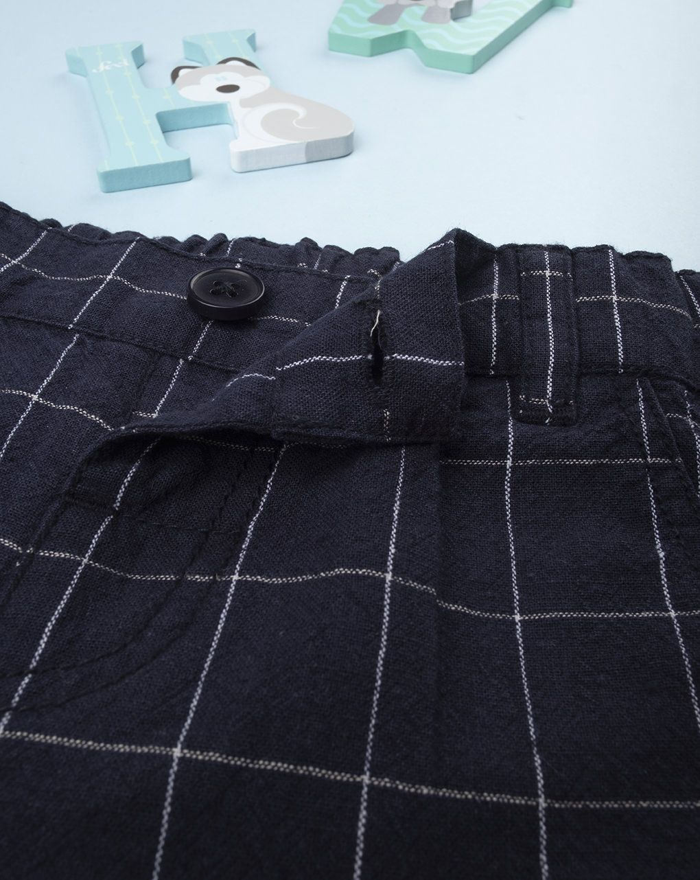 βρεφικό σορτσάκι λινό μπλε για αγόρι - Prénatal