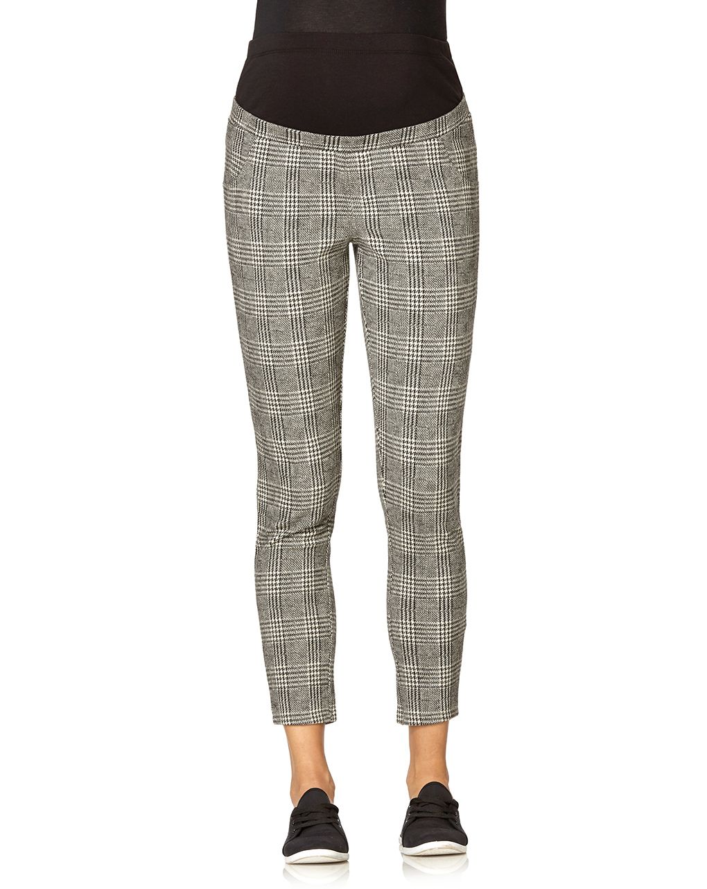 γυναικείο κολάν εγκυμοσύνης καρό μαύρο-εκρού - Prénatal