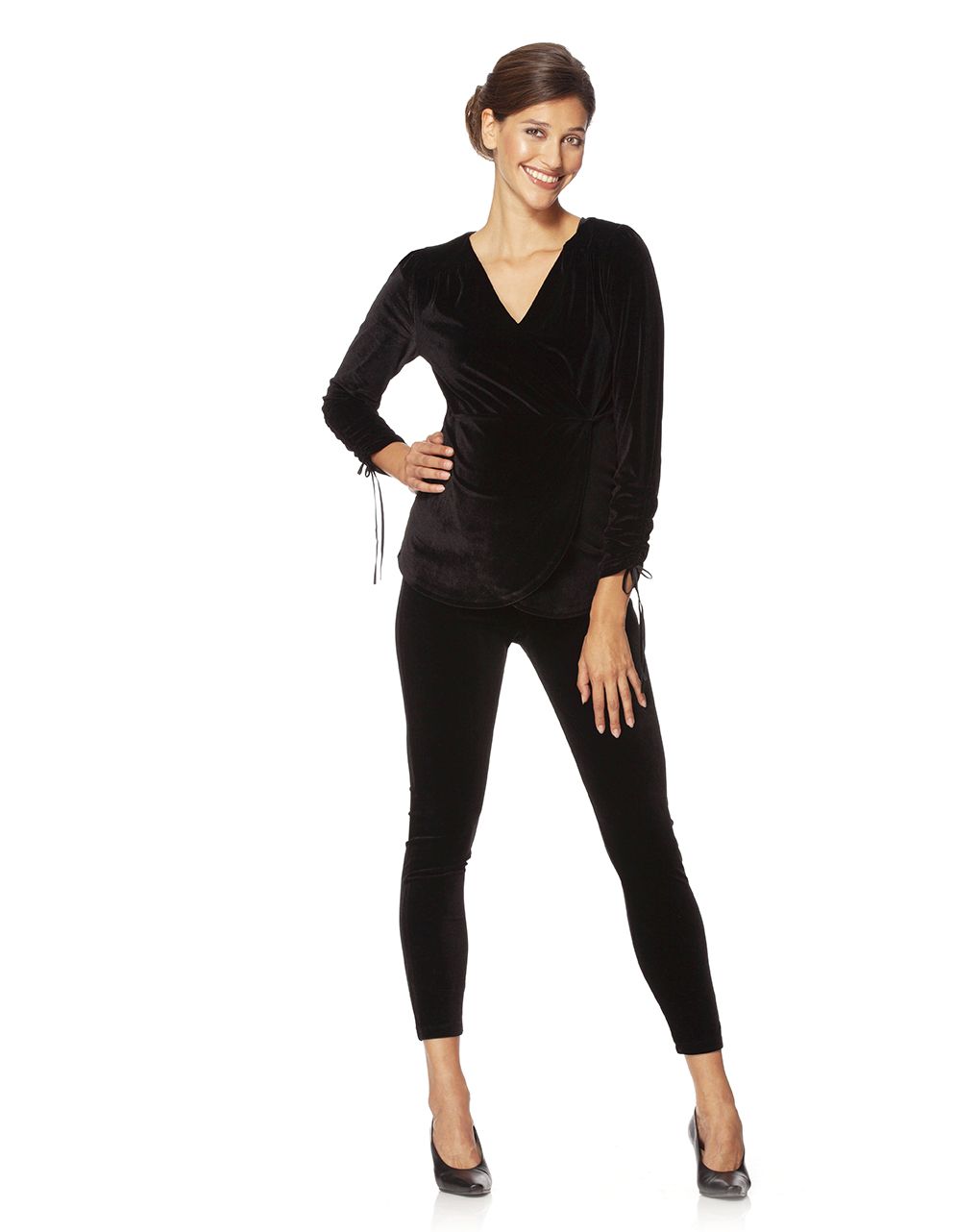 γυναικεία μπλούζα σενίλ μαύρη - Prénatal