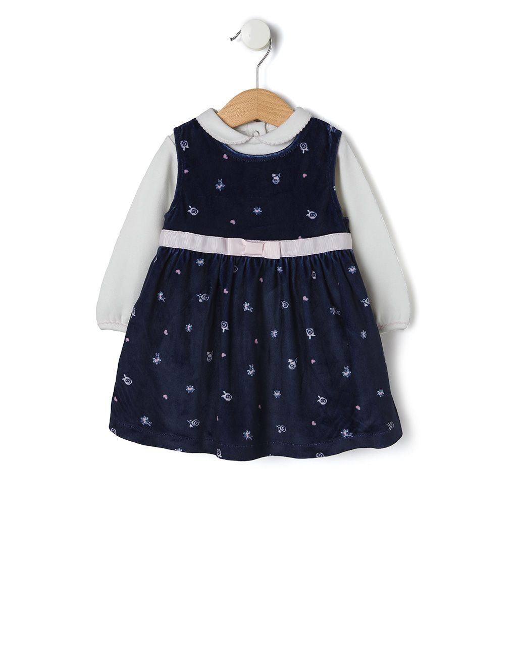 σετ 3 τεμαχίων με αμάνικο φόρεμα, body και πλεκτό ζακετάκι για κορίτσι - Prénatal