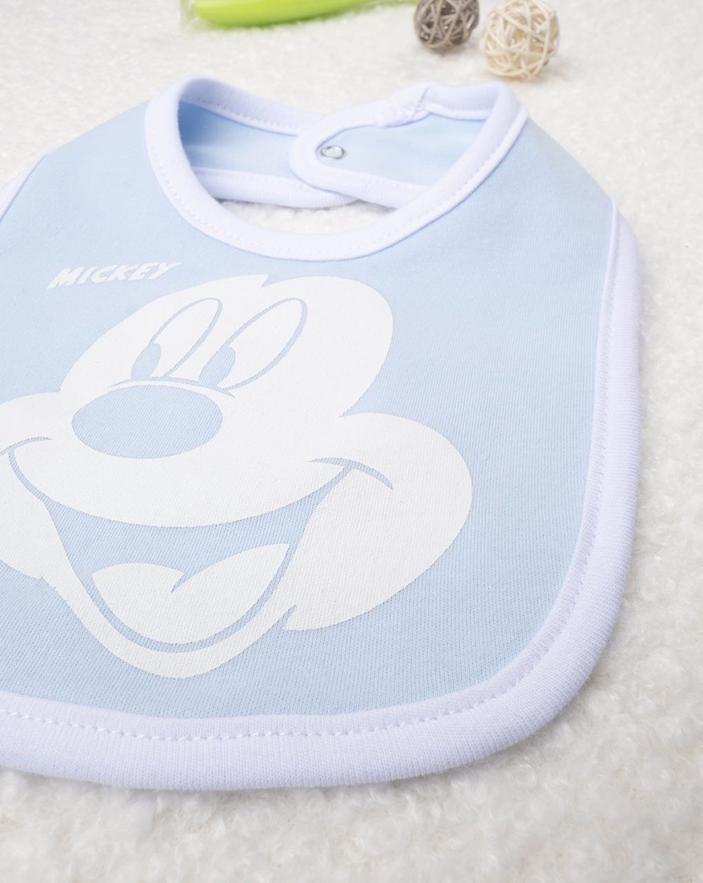 βρεφική σαλιάρα γαλάζια με το mickey για αγόρι - Prénatal