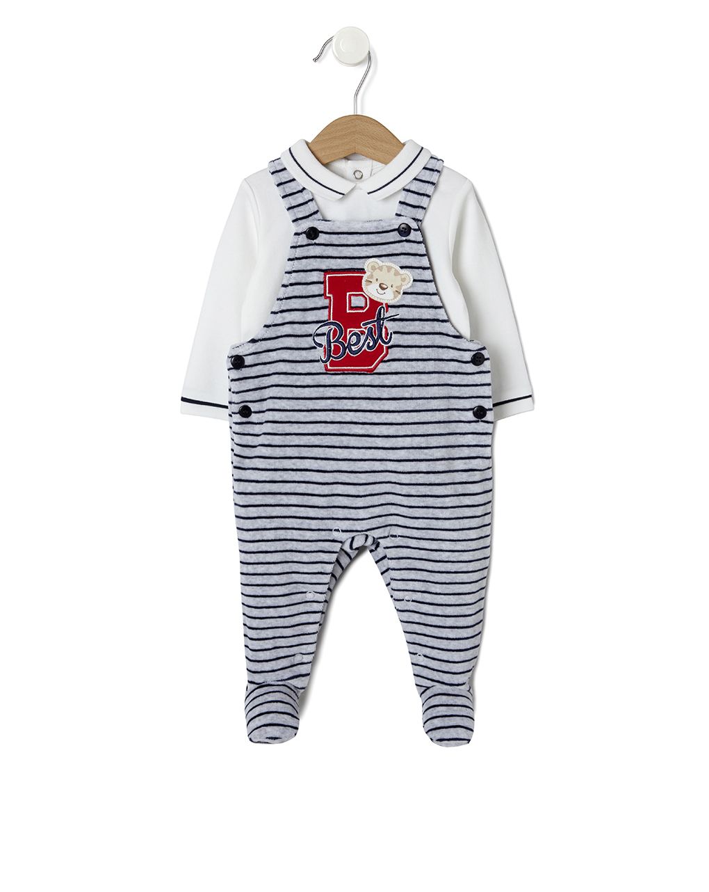 σετ μπλούζα και σαλοπέτα σενίλ με αρκουδάκι για αγόρι - Prénatal