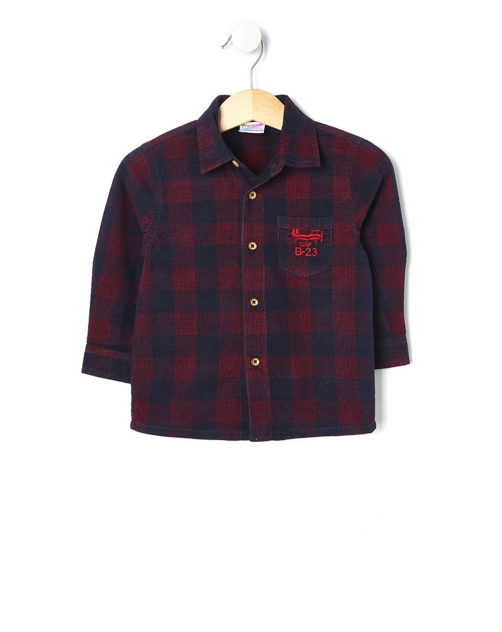 πουκάμισο καρό βελουτέ για αγόρι - Prénatal