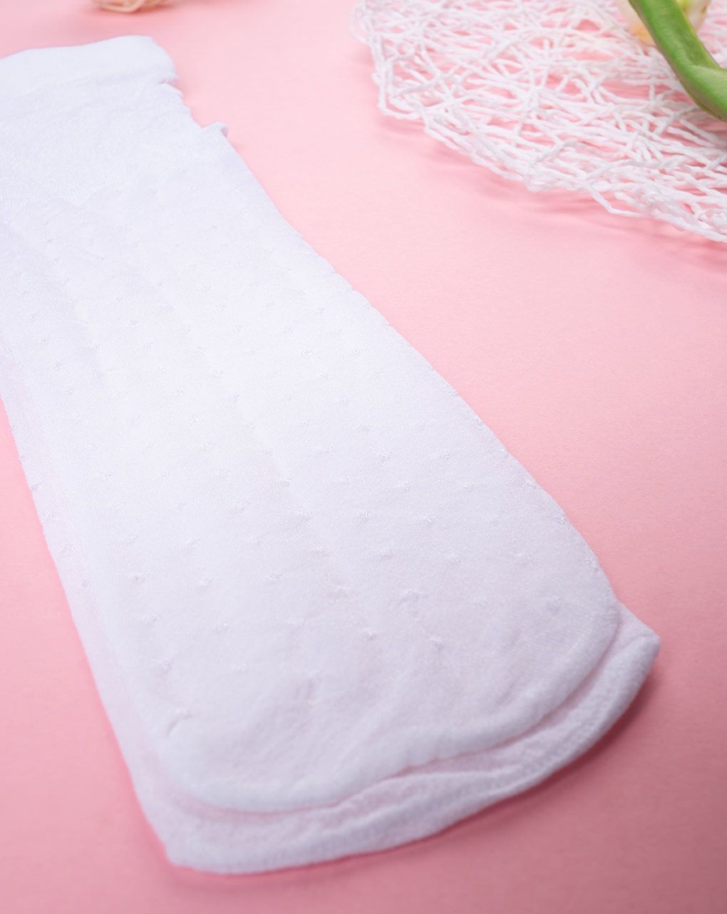 βρεφικό καλσόν λευκό πουά για κορίτσι - Prénatal