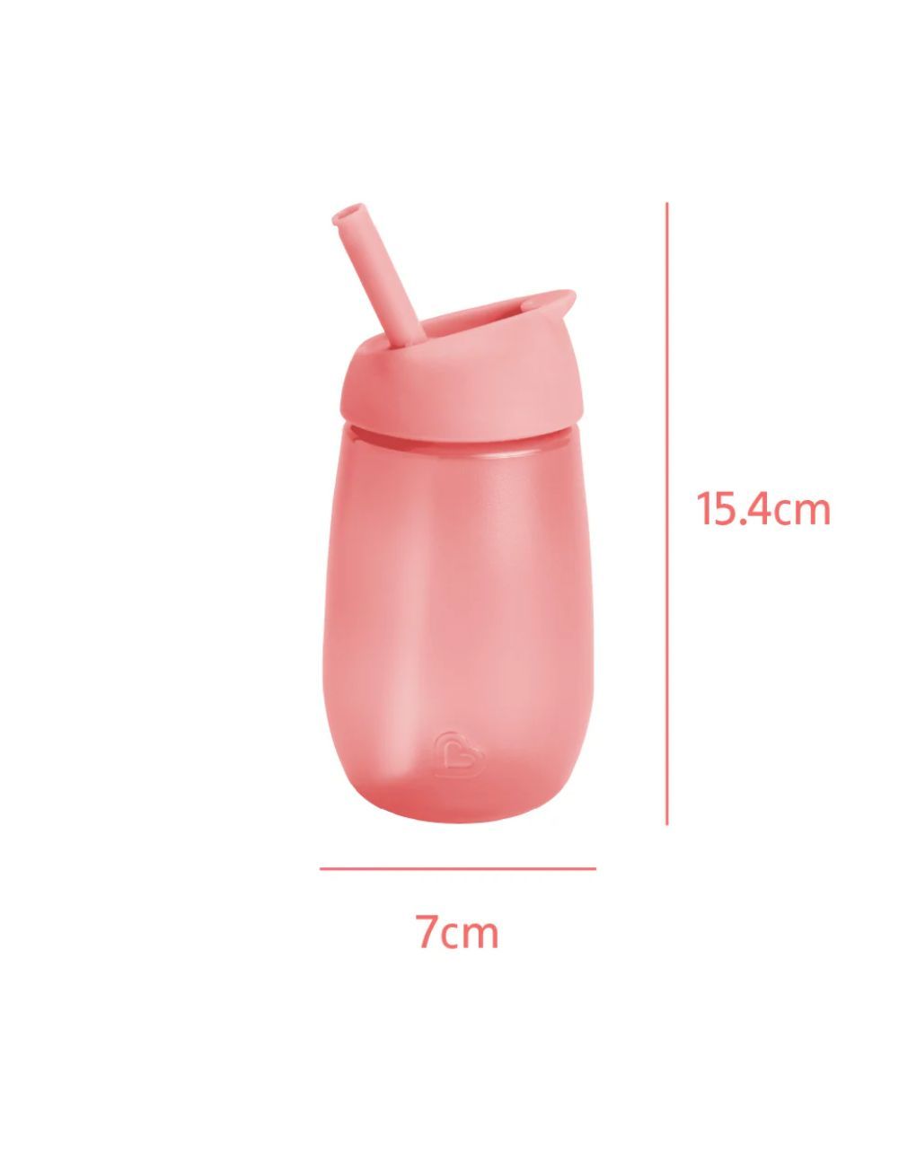 Munchkin εκπαιδευτικό ποτηράκι simple clean straw cup 12m+296ml pink - Munchkin