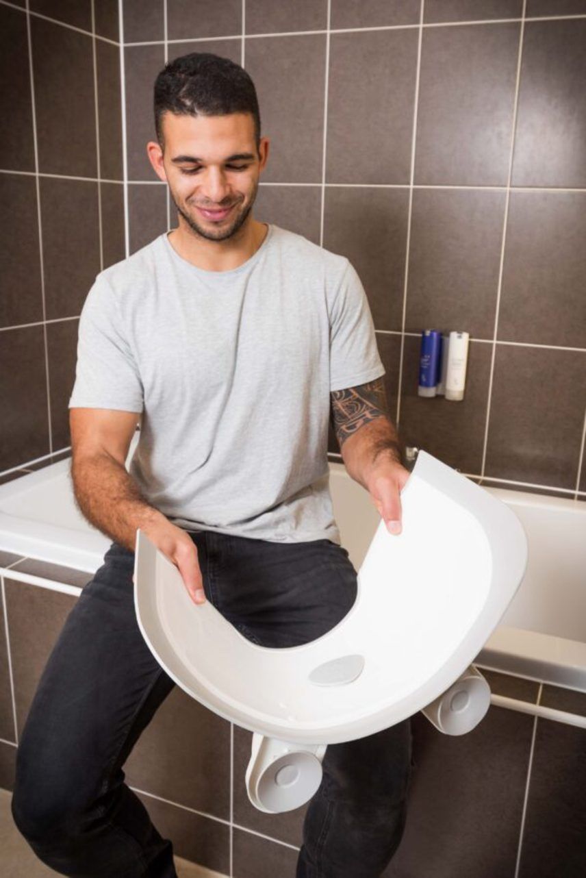 Babydam διαχωριστικό μπάνιου, λευκο/γκρι - BabyDam