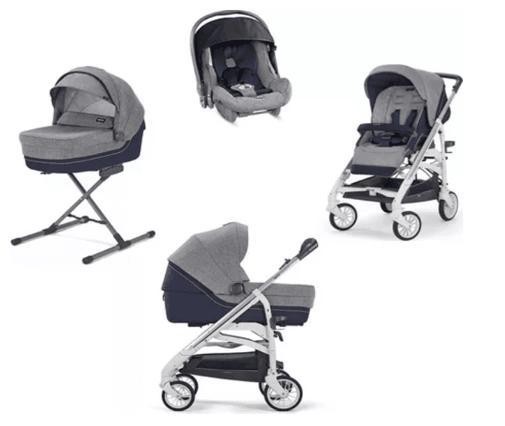 σύστημα μετακίνησης trilogy quattro city bianco antigua blue - Inglesina