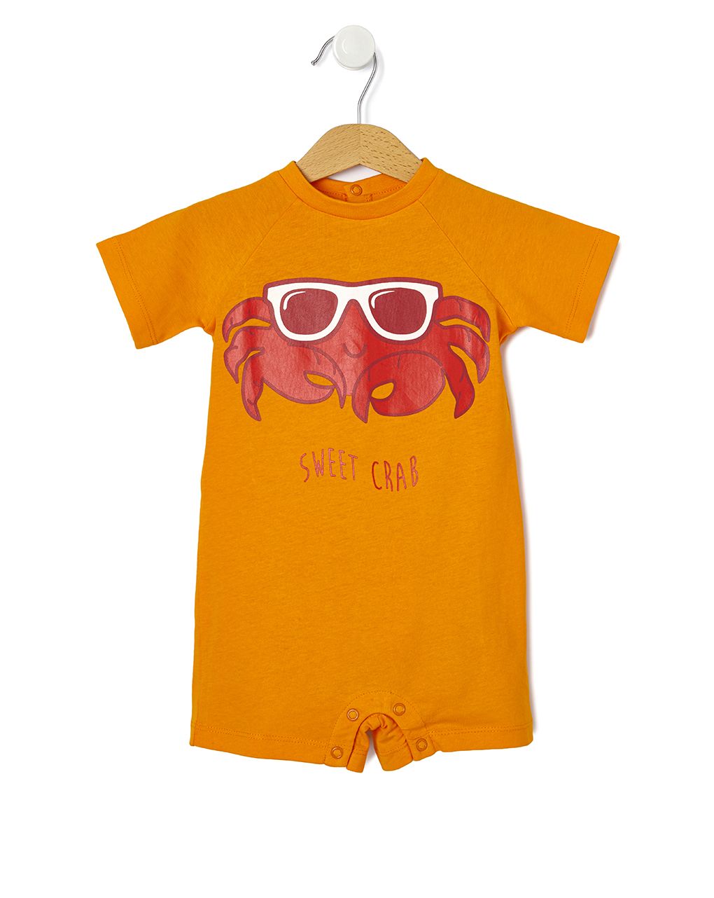 πιτζάμα jersey πορτοκαλί με στάμπα καβουράκι για αγόρι - Prénatal