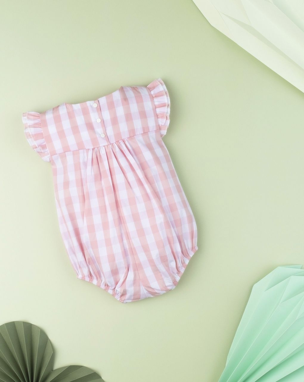 φορμάκι κοντό vichy καρό λευκό - ροζ για κορίτσι - Prénatal