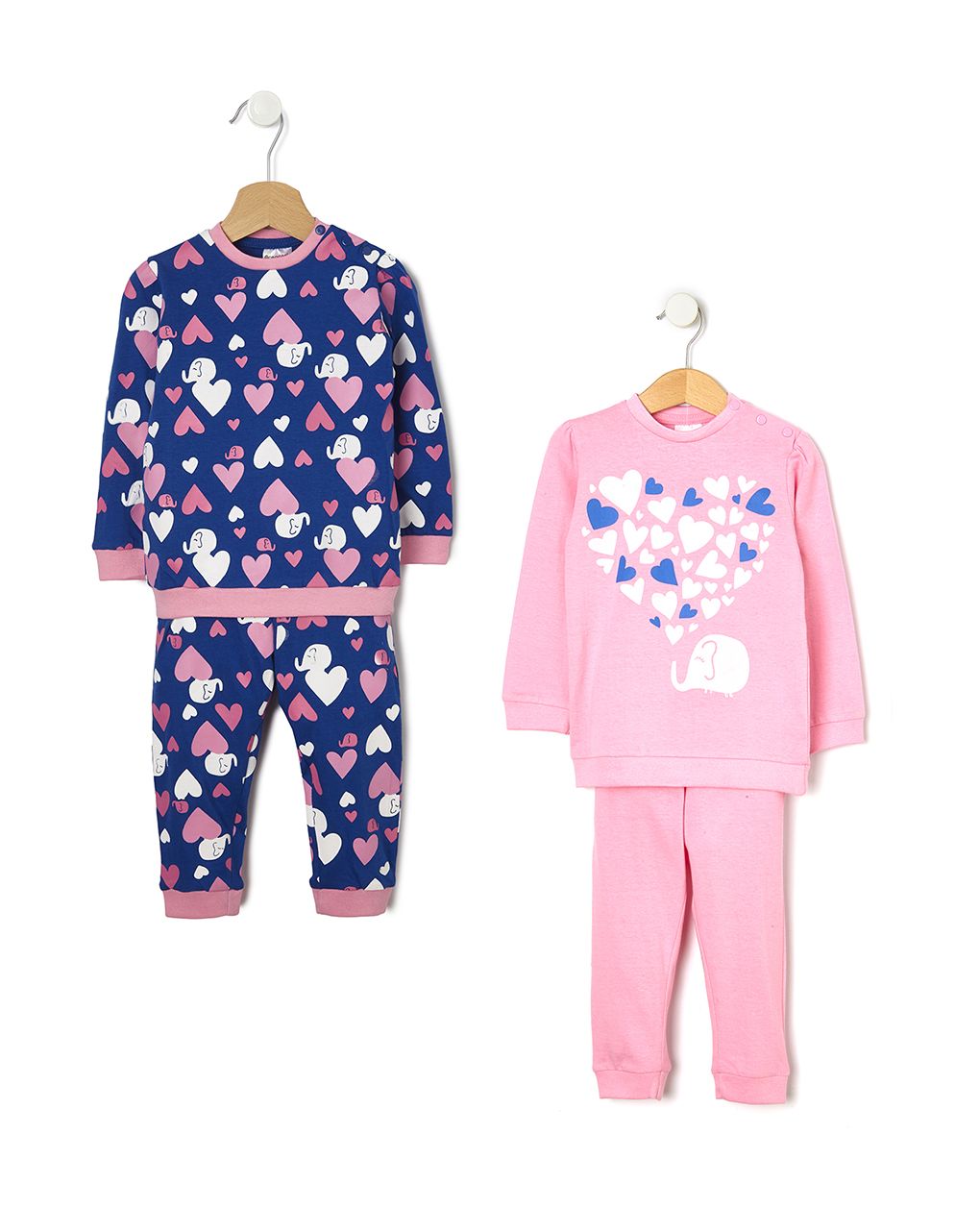 πιτζάμες βαμβακερές πακέτο x2 για κορίτσι - Prénatal