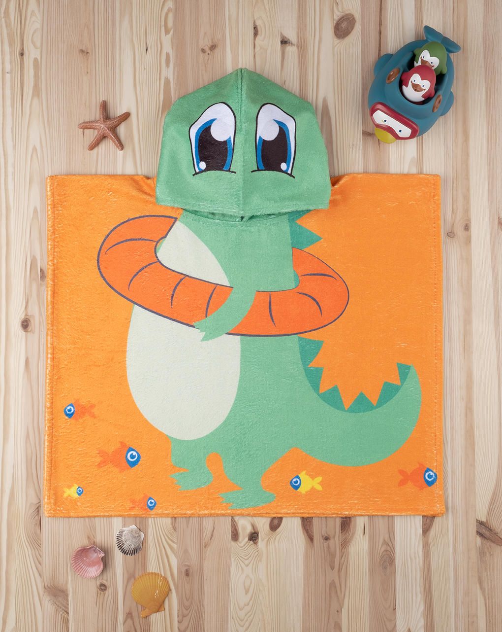 βρεφικό πόντσο θαλάσσης με δεινόσαυρο για αγόρι - Prénatal