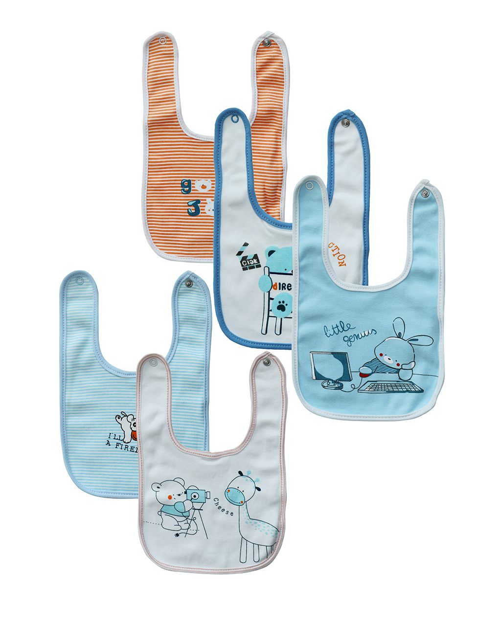 σαλιάρες πακέτο x5 τεμ. για αγόρι - Prénatal