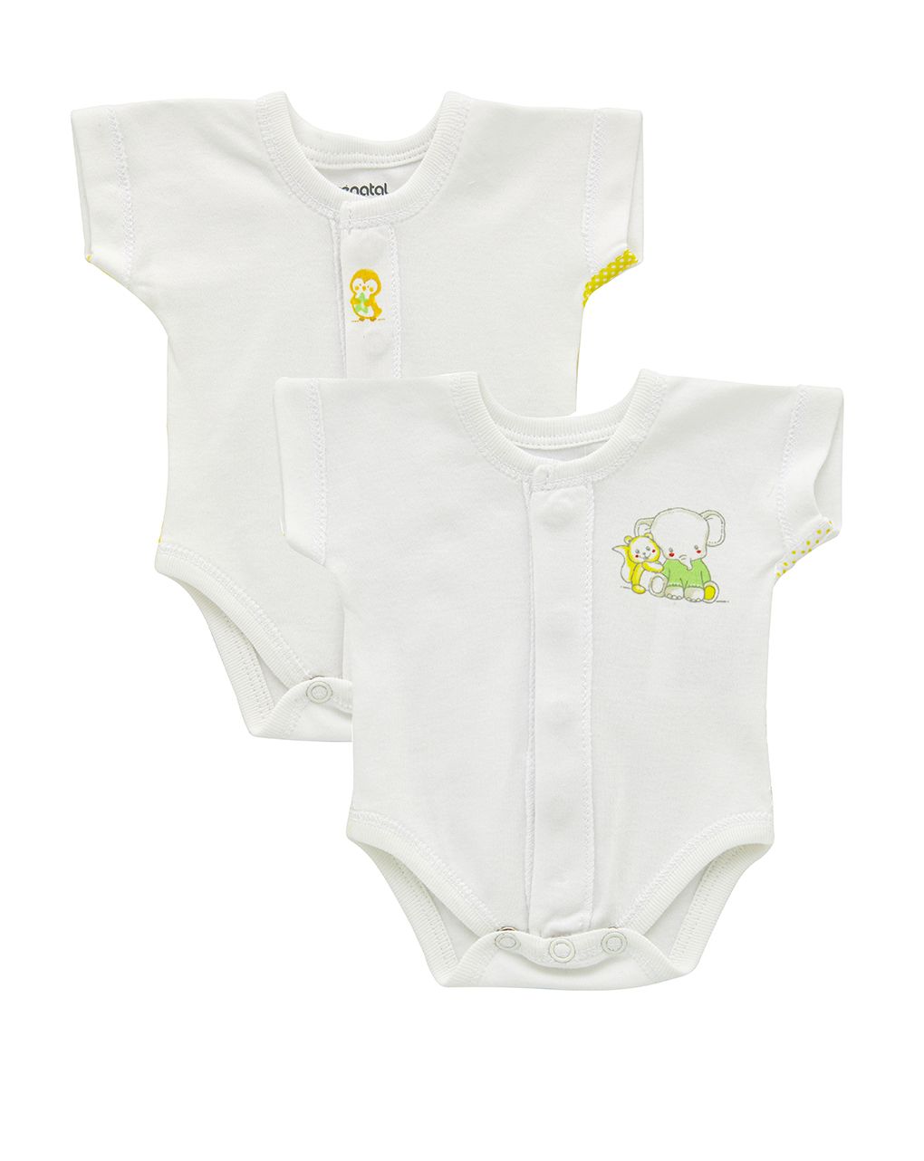 κορμάκια βαμβακερά κοντομάνικα πακέτο x2 unisex - Prénatal