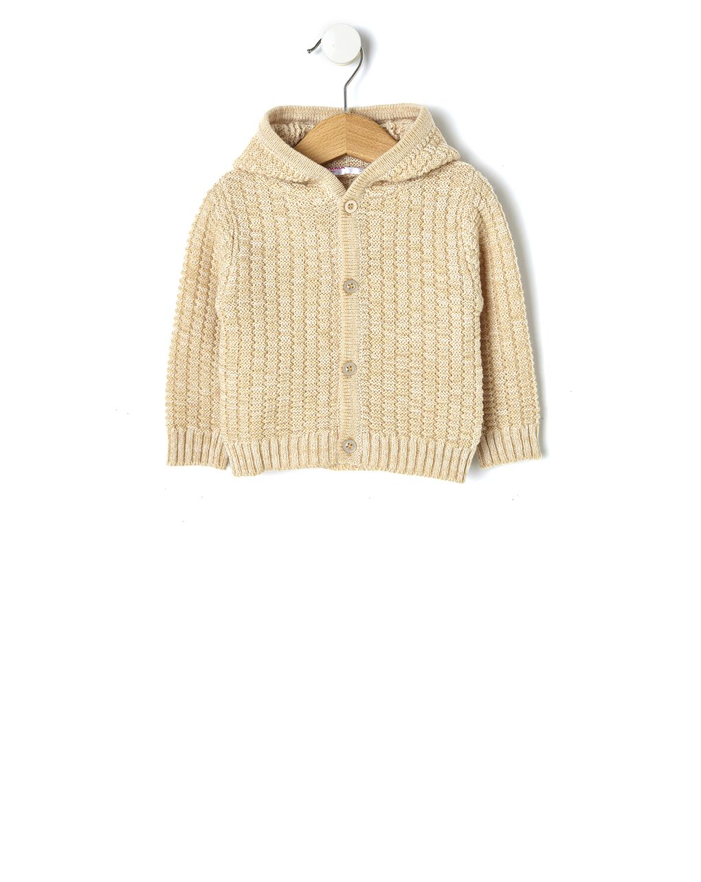 ζακέτα πλεκτή με κουκούλα unisex - Prénatal