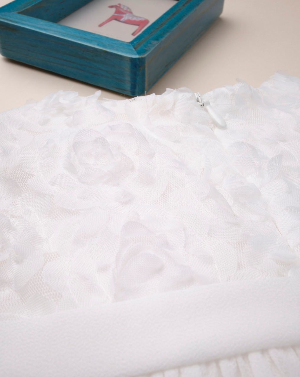 φόρεμα λευκό με τούλι για κορίτσι 647571 - Prénatal