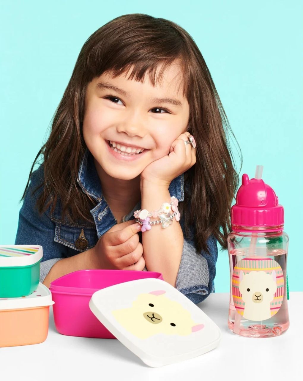 Skip hop zoo πλαστικό παγούρι με καλαμάκι 384.5ml llama 29-2903033-08 - SKIP HOP