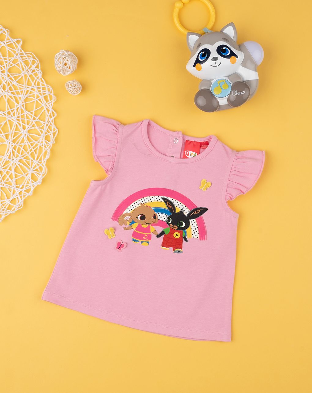 βρεφική αμάνικη μπλούζα ροζ με τον bing για κορίτσι