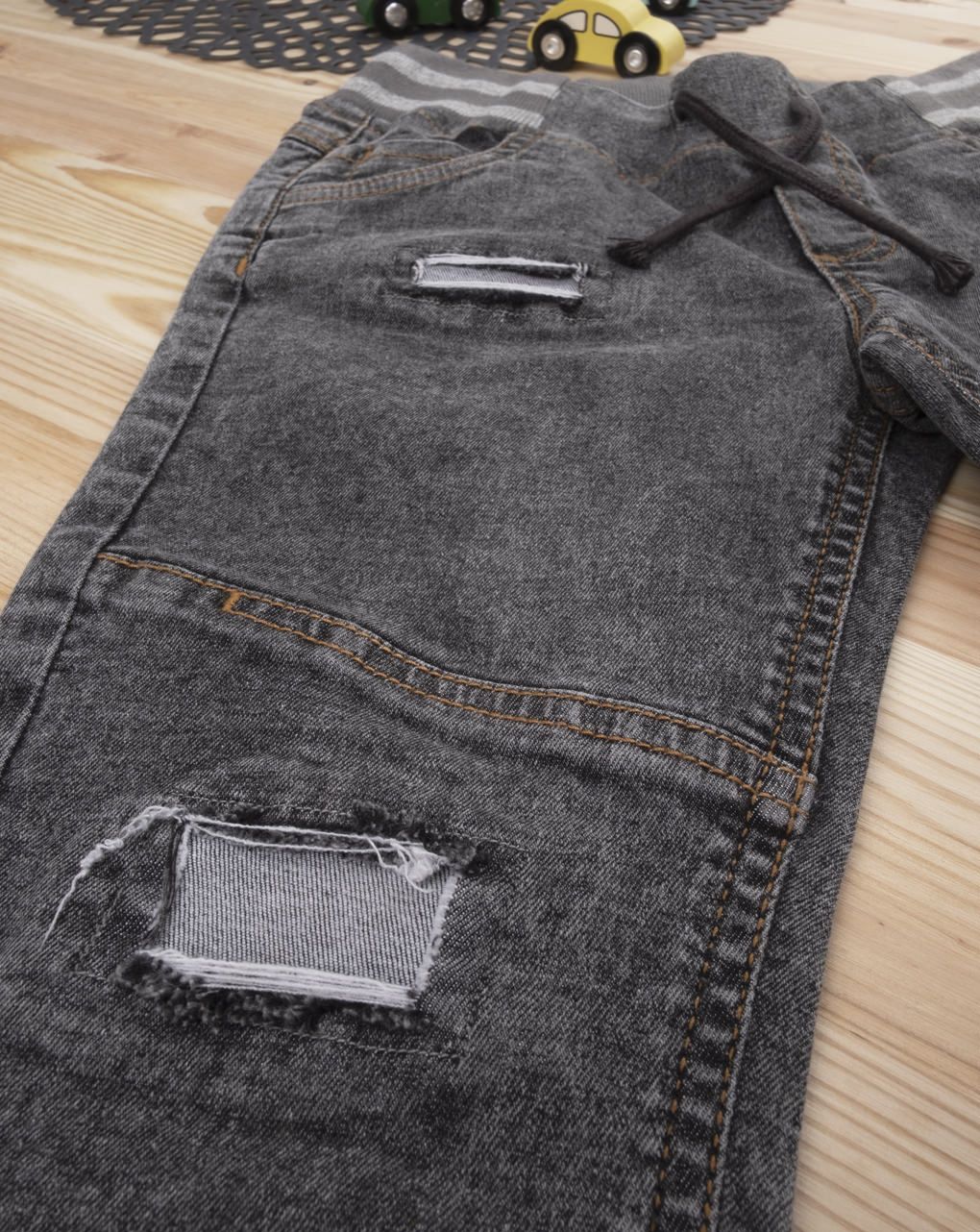 παιδικό τζιν παντελόνι μαύρο για αγόρι - Prénatal