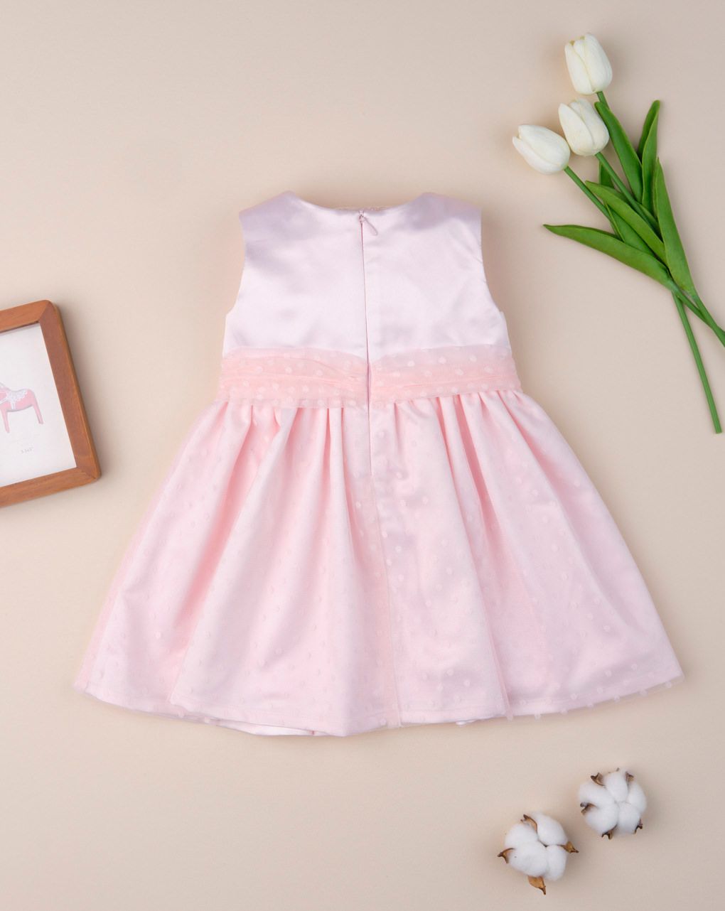 φόρεμα ροζ πουά για κορίτσι - Prénatal
