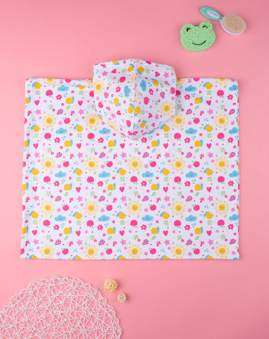 βρεφικό πόντσο θαλάσσης με στοιχεία φύσης για κορίτσι - Prénatal