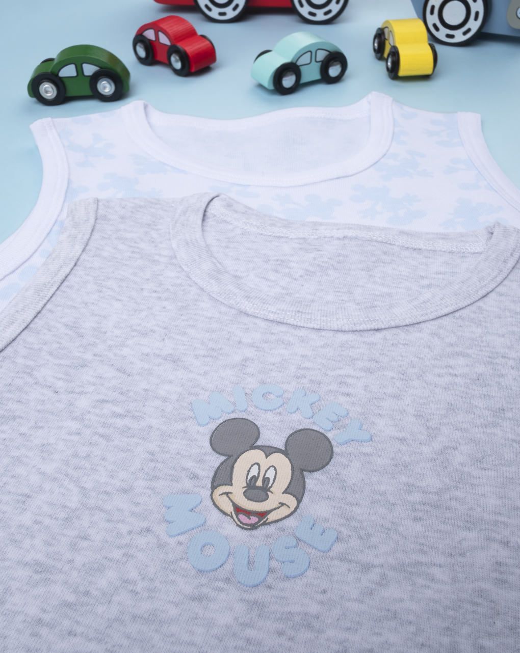 παιδικά φανελάκια αμάνικα με τον mickey πακέτο x2 τμχ για αγόρι - Prénatal