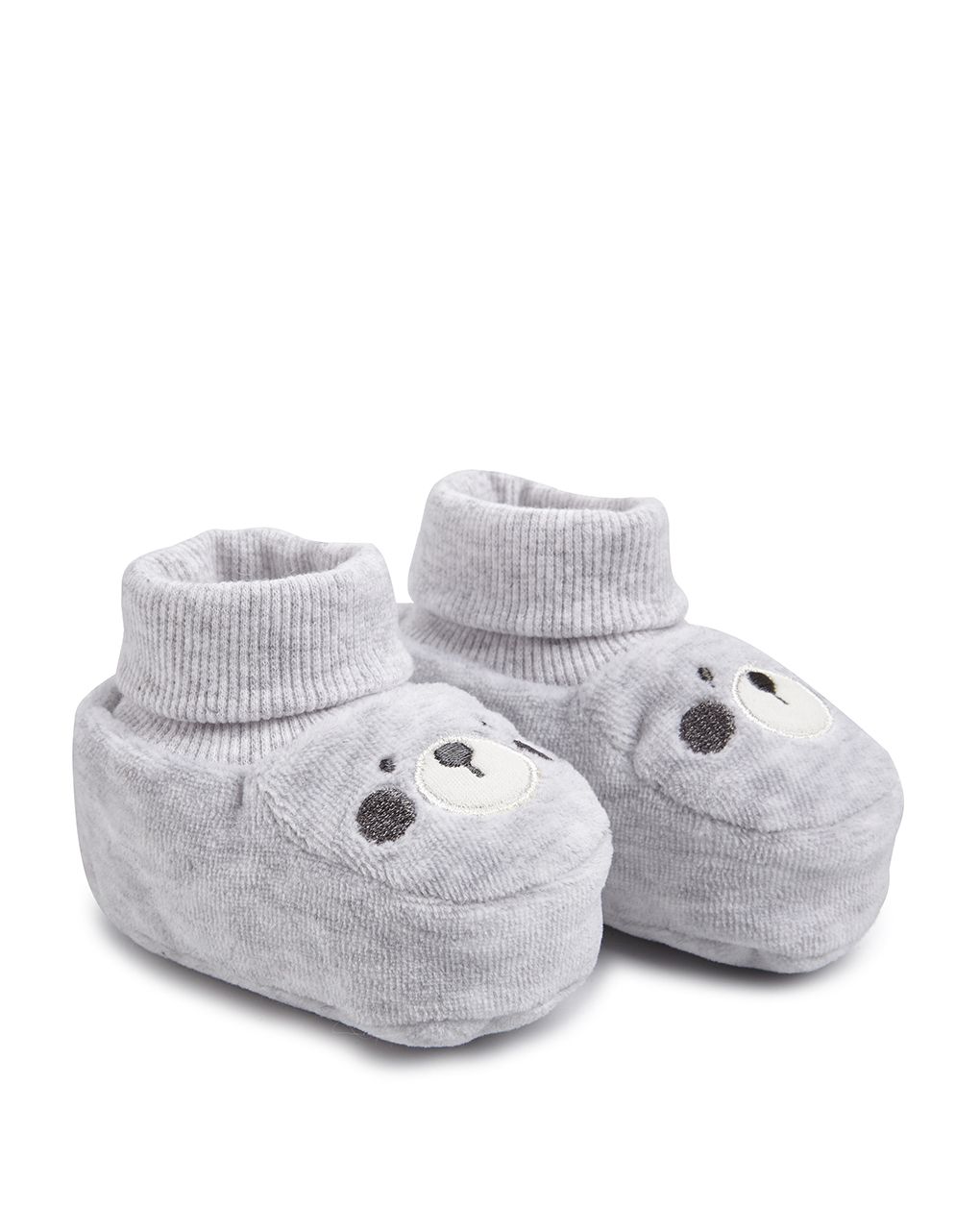 βρεφικά παπουτσάκια αγκαλιάς σενίλ με αρκουδάκι για αγόρι - Prénatal