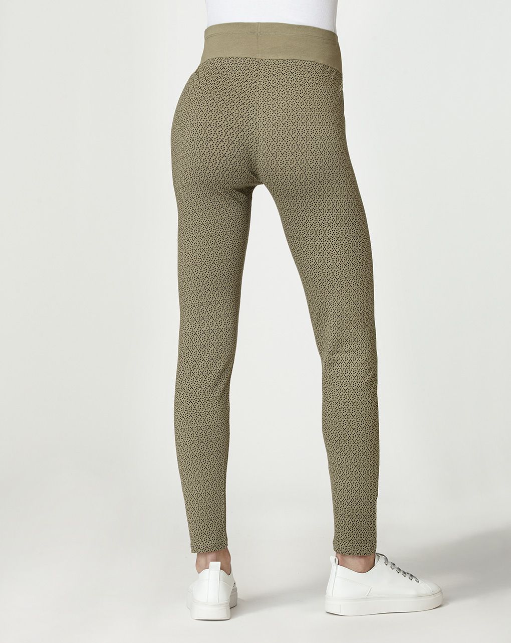 γυναικείο κολάν punto milano χακί πουά - Prénatal