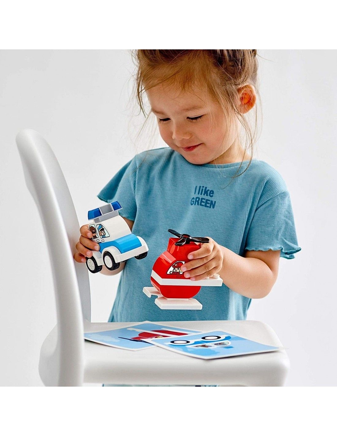 Lego duplo fire helicopter and police car πυροσβεστικό ελικόπτερο και περιπολικό 10957 - Lego, LEGO Duplo