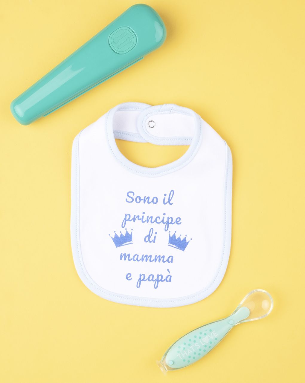 βρεφική σαλιάρα βαμβακερή "πρίγκιπας" για αγόρι - Prénatal