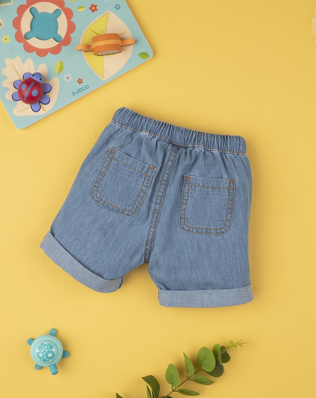 βρεφικό τζιν σορτσάκι μπλε ανοιχτό για αγόρι - Prénatal