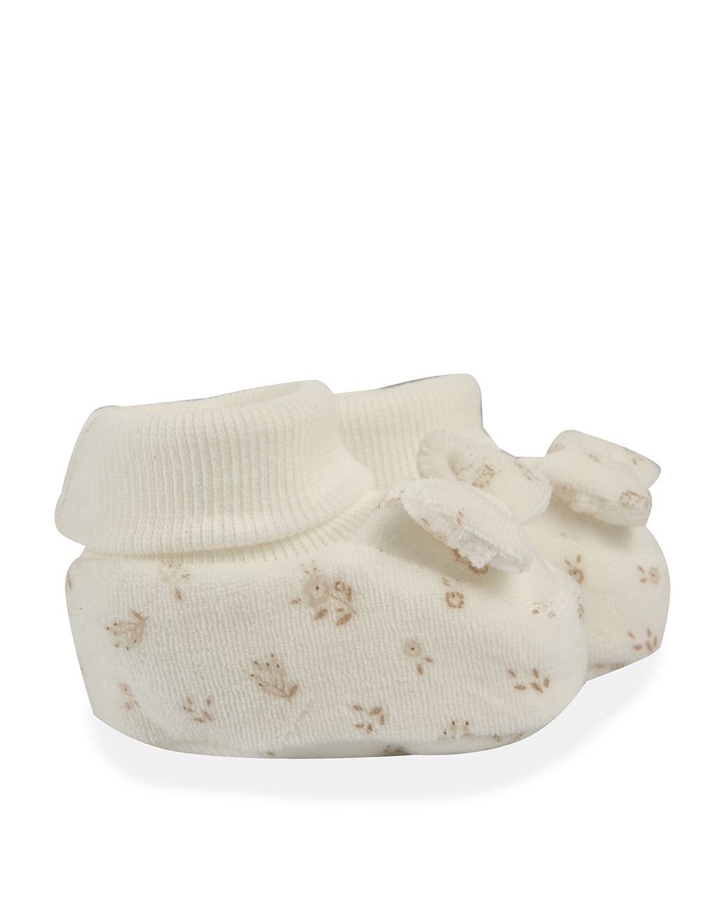 βρεφικά παπούτσια αγκαλιάς μαλακά σενίλ με φιόγκο για κορίτσι - Prénatal