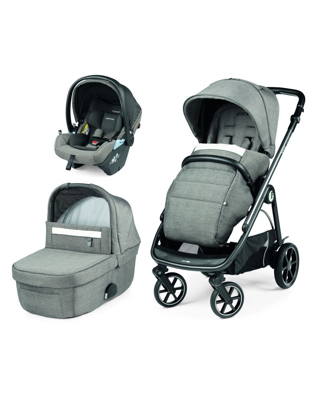 Peg perego πολυκαρότσι veloce lounge modular 3 in 1 city grey - Peg-Pérego