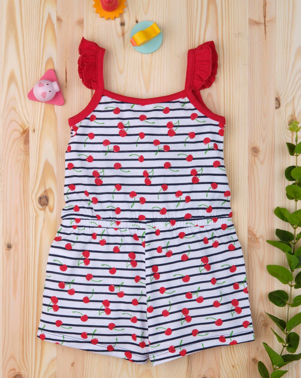 ολόσωμη φόρμα με κεράσια για κορίτσι - Prénatal