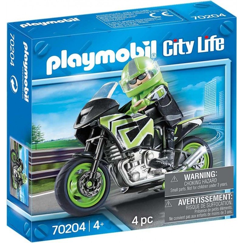 Playmobil μοτοσυκλέτα παντός εδάφους με αναβάτη 70204 - Playmobil, Playmobil City Life