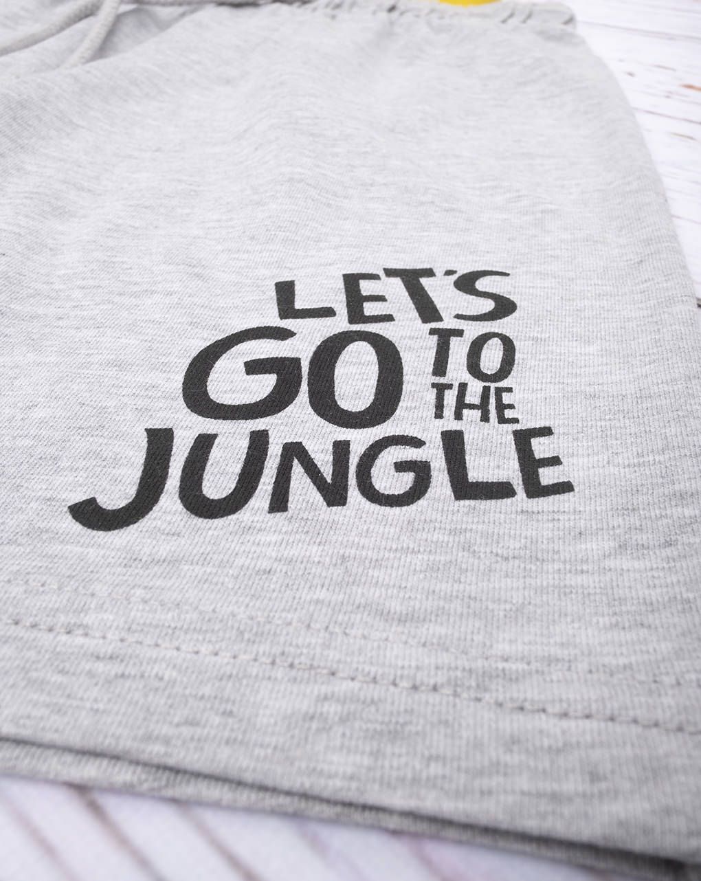 παιδικό σετ t-shirt και βερμούδα με λιοντάρι για αγόρι - Prénatal