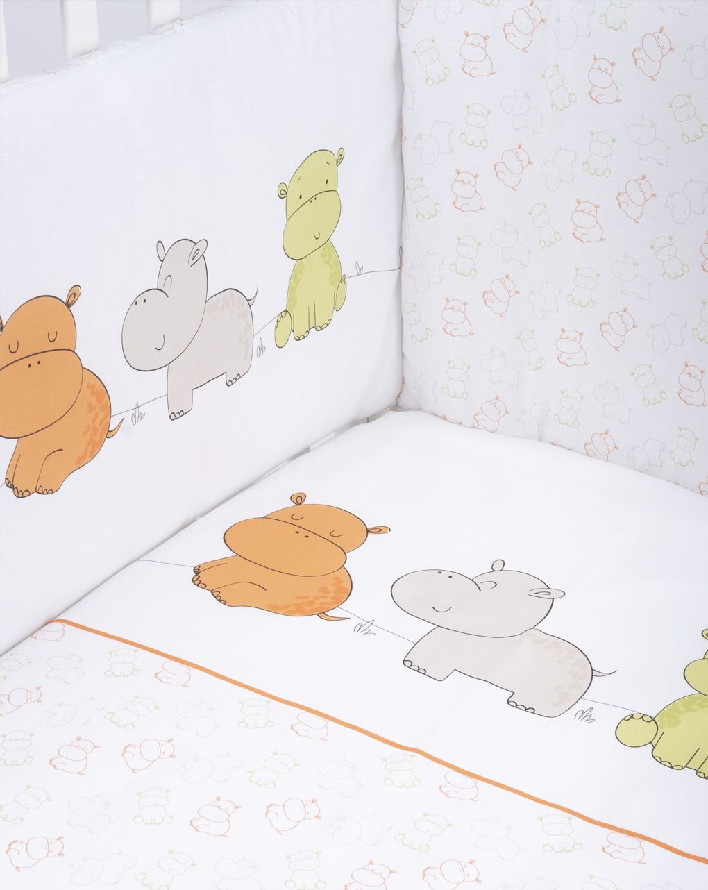 σετ για κρεβάτι 4 τεμ.με ιπποπόταμο - Prénatal