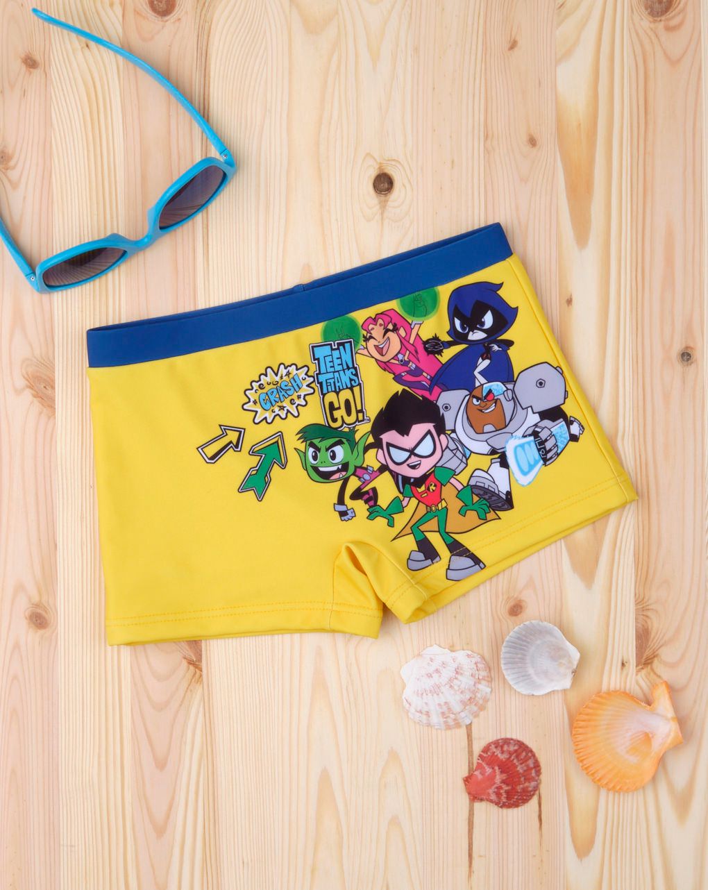 μαγιό σορτσάκι κίτρινο teen titans go για αγόρι - Prénatal