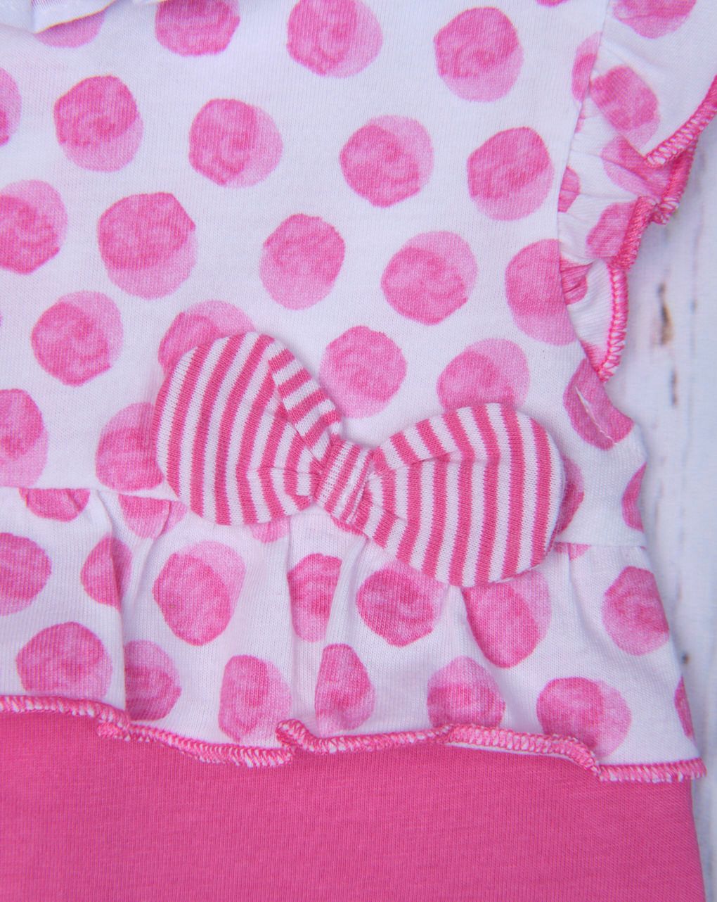 φορμάκι κοντό jersey ροζ με πουά για κορίτσι - Prénatal