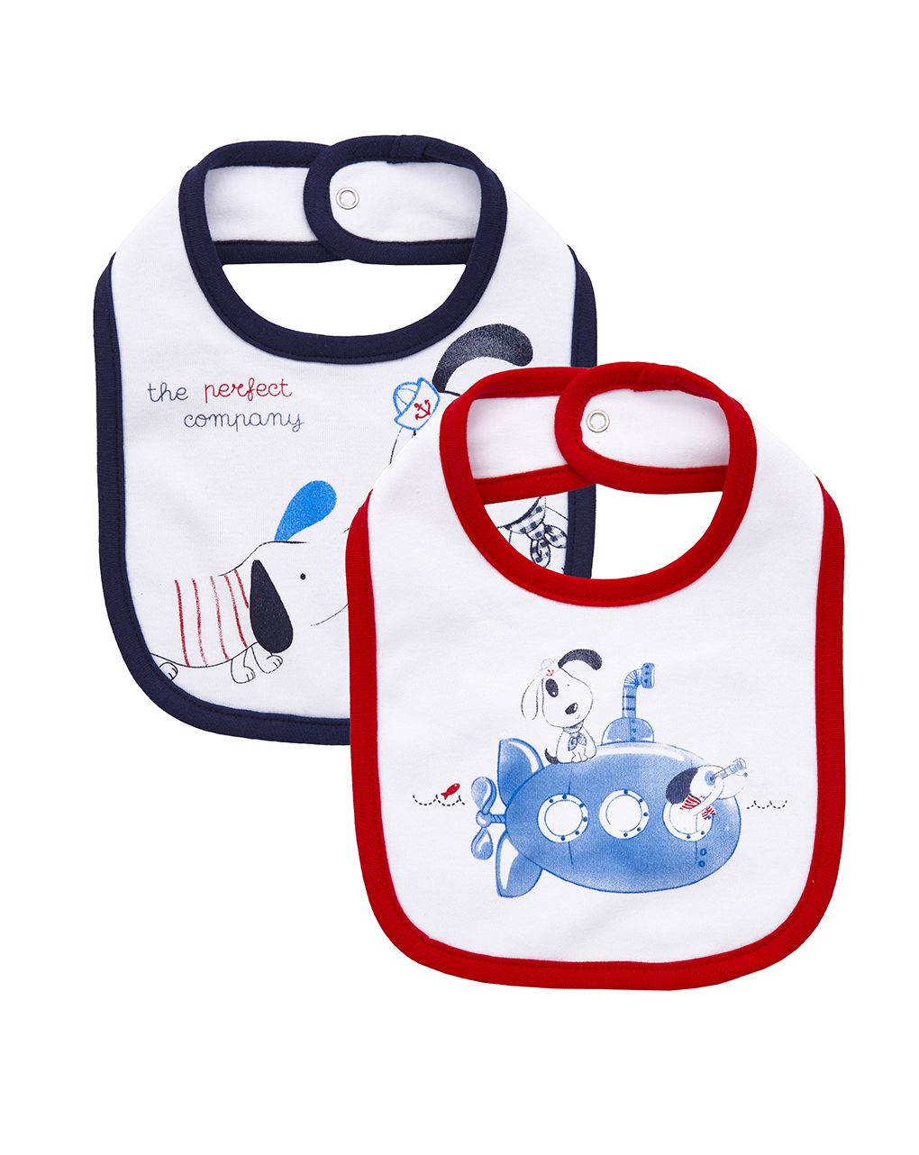 σαλιάρες πακέτο χ2 με σκυλάκια για αγόρι - Prénatal