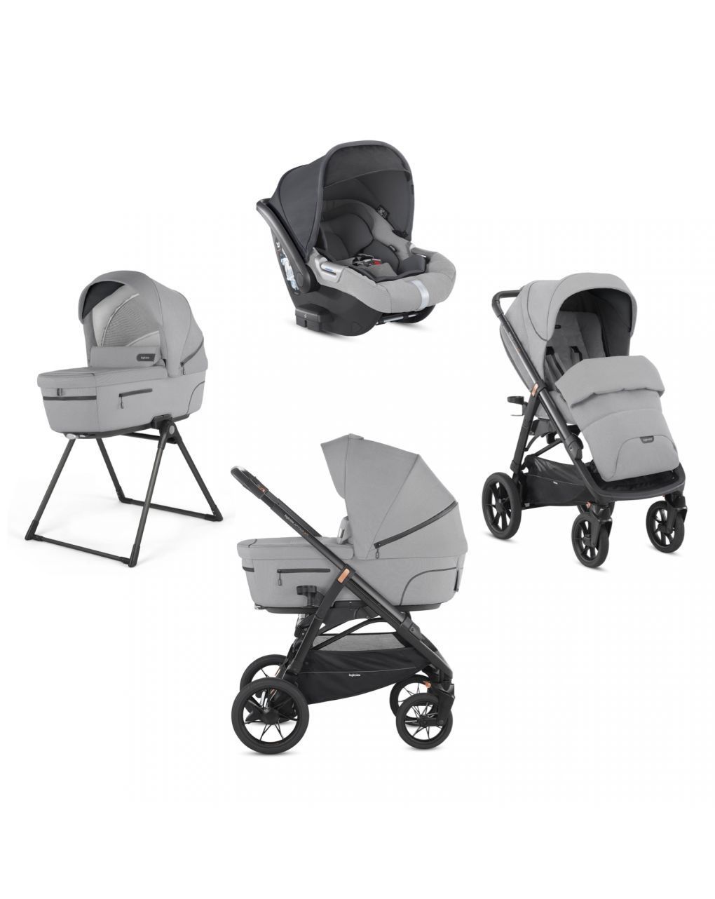 Inglesina σύστημα μετακίνησης aptica xt quattro system με κάθισμα αυτοκινήτου cab horizon grey - Inglesina